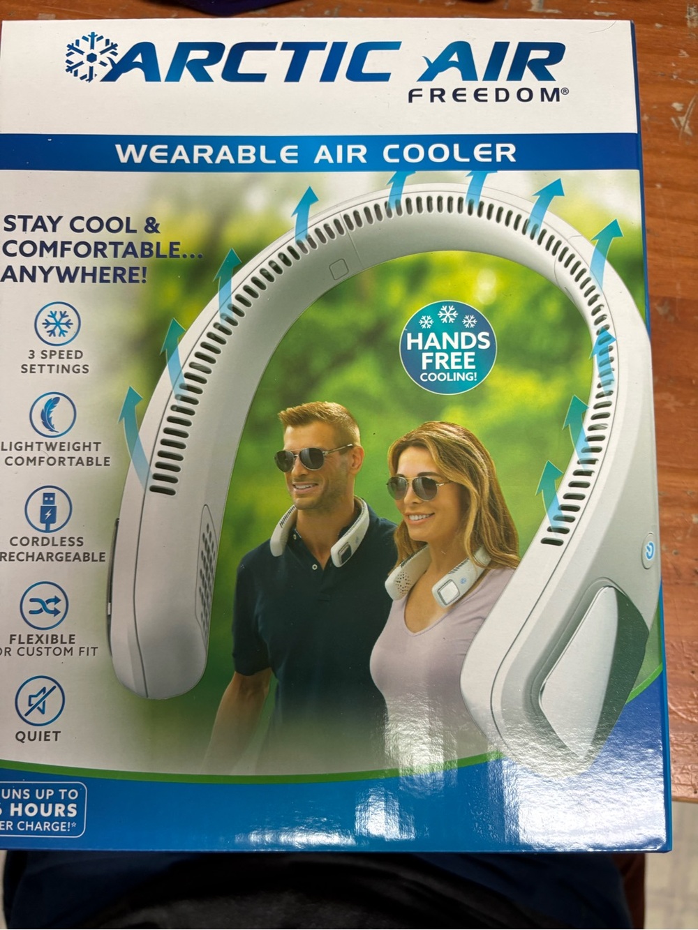 Arctic Air Freedom Wearable Air Cooler Headphones - White
